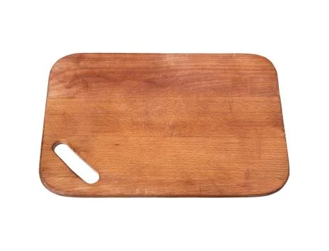 Brown old rectangular wooden cutting board Fotos Stock