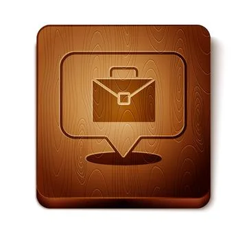 Brown Online working icon isolated on white background. Freelancer man working Illustrazione stock