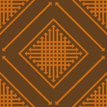 Brown orange  airrow geometric pattern Stock Illustration