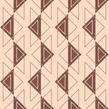Brown orange geometric seamless pattern contrast smooth design Illustrazione stock