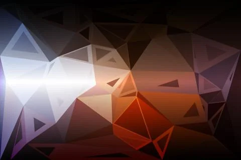 Brown orange white random sizes low poly background Illustrazione stock