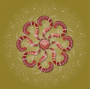 Brown ornament. Stock Illustration