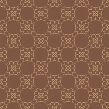 Brown Ornamental Seamless Line Pattern Illustrazione stock