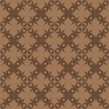 Brown Ornamental Seamless Line Pattern Stockillustratie