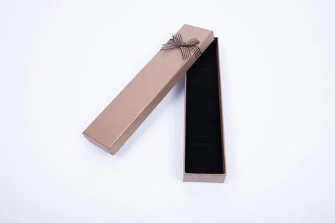 Brown package box on isolated background Stock Photos