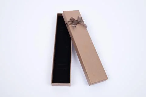 Brown package box on isolated background Stock Photos