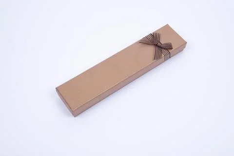 Brown package box on isolated background Stock Photos