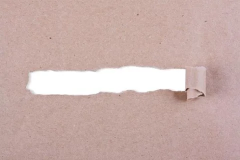 Brown package paper torn Stock Photos