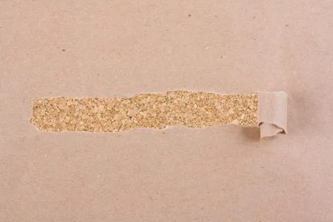 Brown package paper torn Foto stock