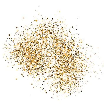 Brown paint dotted spray, dust powder or particles scattered, vector realistic Stock Illustration