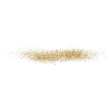 Brown paint dotted spray line, dust powder particles scattered stroke, vector Stock Illustration