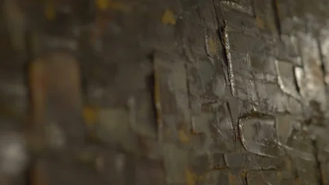 Brown paint on the wall background in slow motion 180fps Stock Footage 135072916