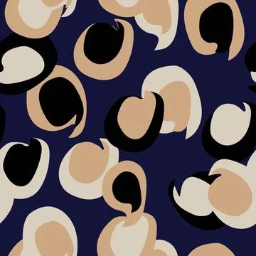 Brown Paisley abstract seamless pattern design Illustrazione stock