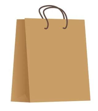 Brown paper bag Stock Illustration