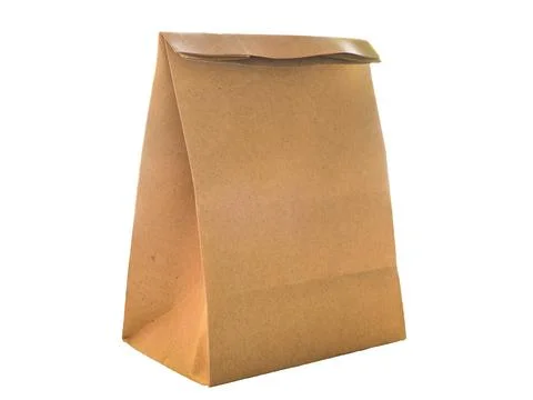 Brown paper bag packaging for environment Stock Photos