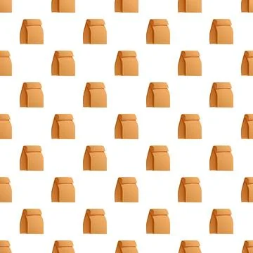 Brown paper bag seamless pattern background design Stock Illustration