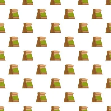 Brown paper bag seamless pattern for product packaging 스톡 일러스트