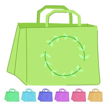 Brown paper bag vector cartoon graphic Illustration