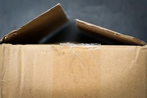 Brown paper box packaging for design Foto stock