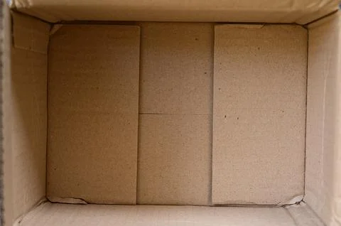 Brown paper box packaging for design Stock Photos