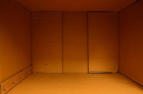Brown paper box packaging for design Stock Photos
