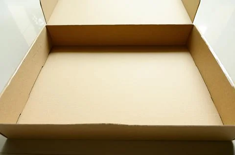 Brown paper box packaging for design 스톡 사진