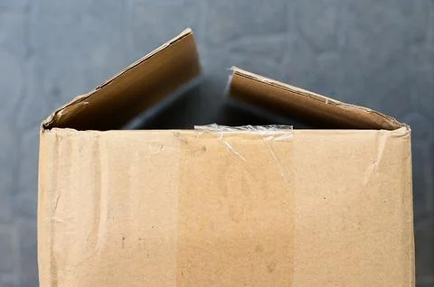 Brown paper box packaging for design Foto stock