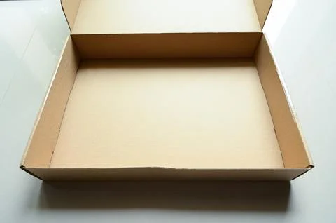 Brown paper box packaging for design Stock Photos