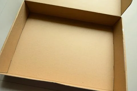Brown paper box packaging for design Stock Photos