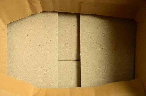 Brown paper box packaging for design Foto stock