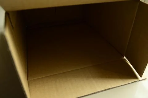 Brown paper box packaging for design Stock Photos