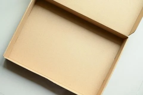 Brown paper box packaging for design 스톡 사진