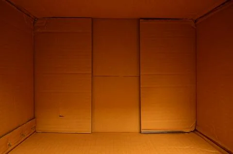 Brown paper box packaging for design Stock Photos