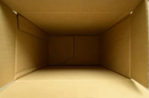 Brown paper box packaging for design Stock Photos