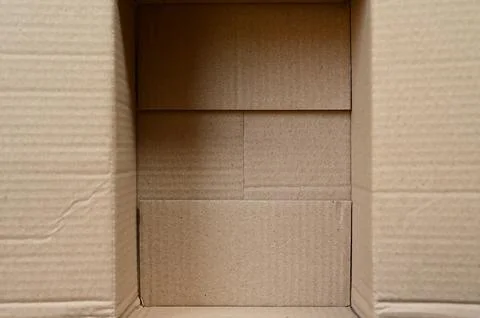 Brown paper box packaging for design Stock Photos
