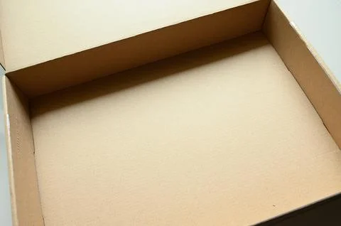 Brown paper box packaging for design Stock Photos
