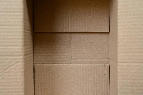 Brown paper box packaging for design Stock Photos
