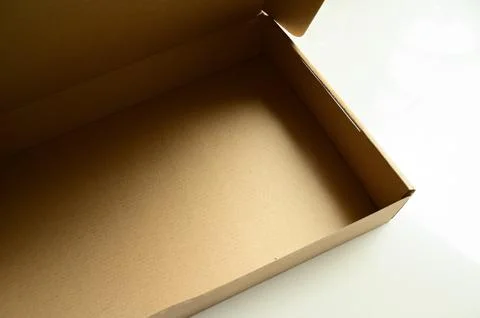 Brown paper box packaging for design Stock Photos