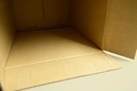Brown paper box packaging for design Stock Photos