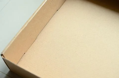 Brown paper box packaging for design Stock Photos