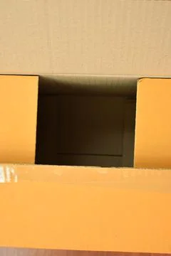 Brown paper box packaging for design, paper industry Stock Photos
