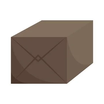 Brown paper box. Vector Stockillustratie