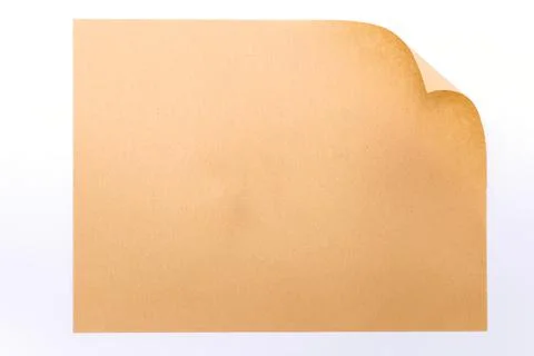 Brown paper rolled at the corner Stock Photos
