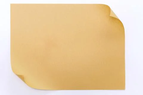 Brown paper with rolled edge Stock Photos
