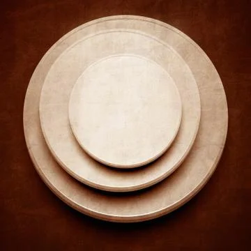 Brown paper round notes Stock Illustration