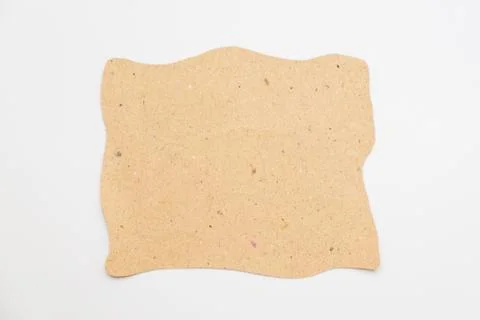 Brown paper in square shape on white backgorund Stock Photos