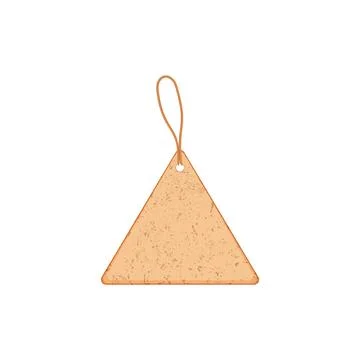 Brown paper tag cartoon vector illustration Stock Illustration