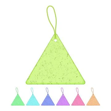 Brown paper tag cartoon vector graphic sign color Stock Illustration
