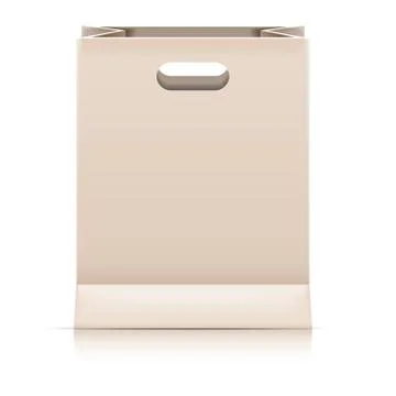 Brown Paperbag template Illustrazione stock