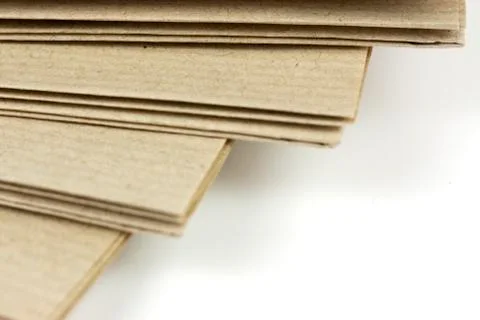 Brown parcel paper folder up Stock Photos